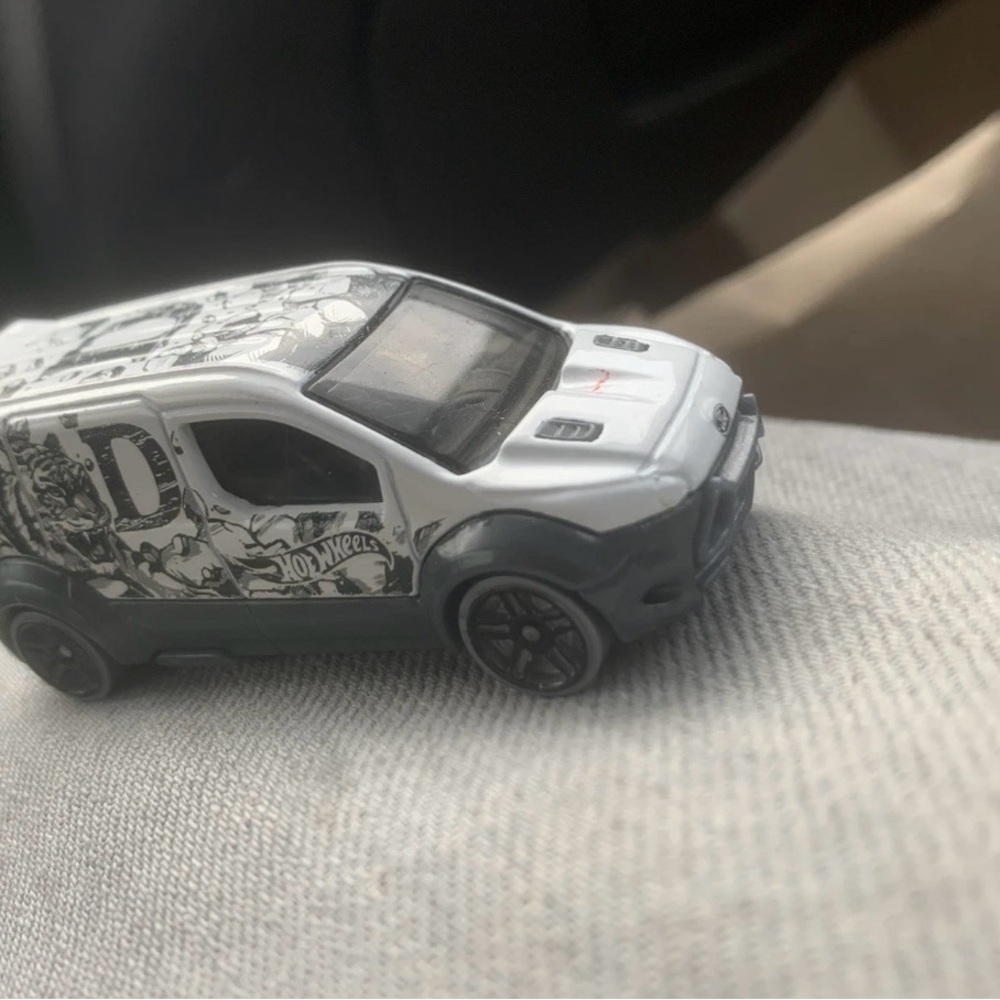Hot Wheels White and Black Toy Car